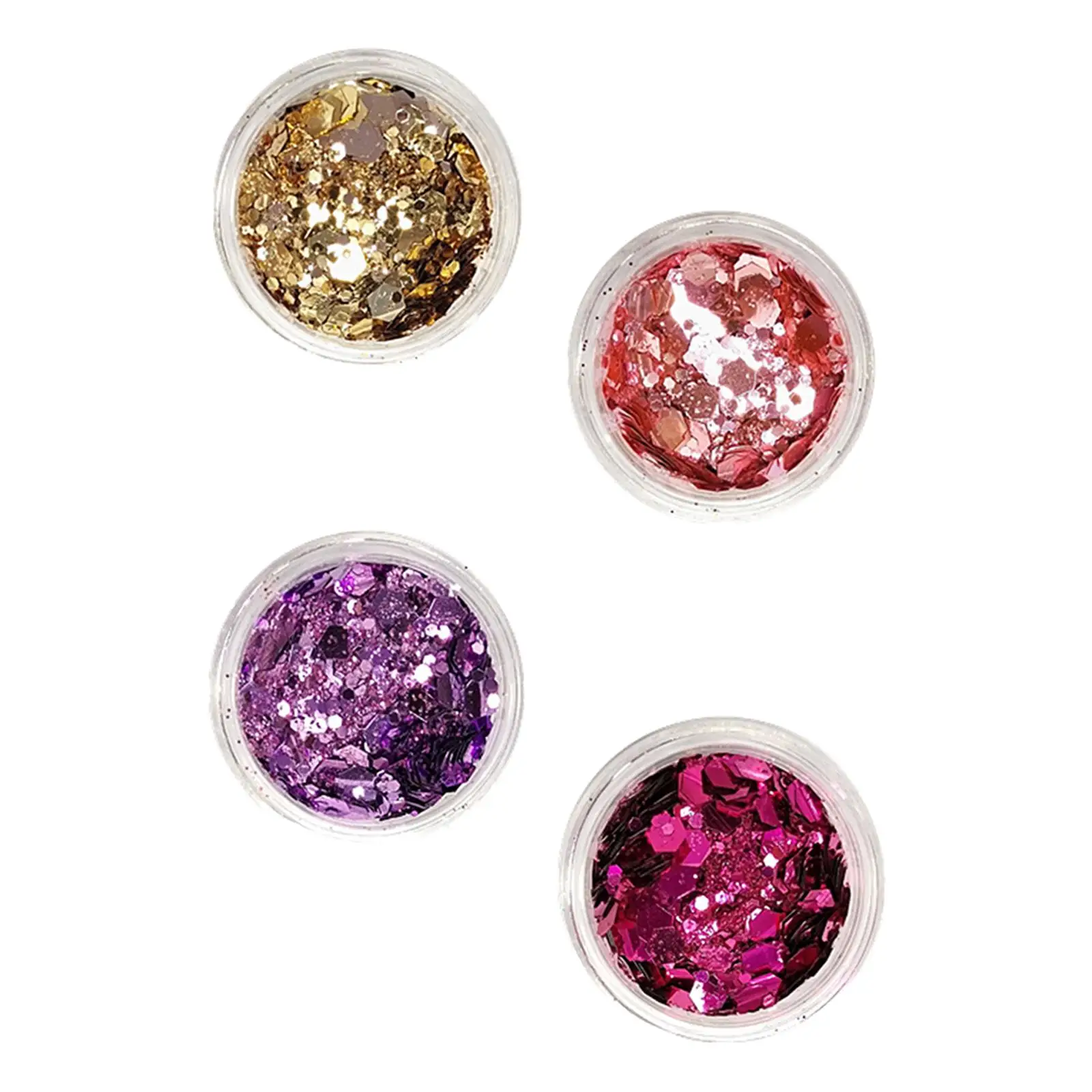 4 pezzi grosso glitter 2.5ml fai da te che soffia bolla scintilla paillettes scaglie per trucco smalto per unghie resina arte nano nastri resina epossidica