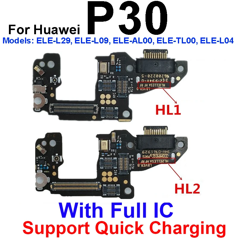 Placa de conector de enchufe de carga USB para Huawei P20 P30 P40 Lite PRO módulo de puerto de carga reemplazo de placa de conector Usb
