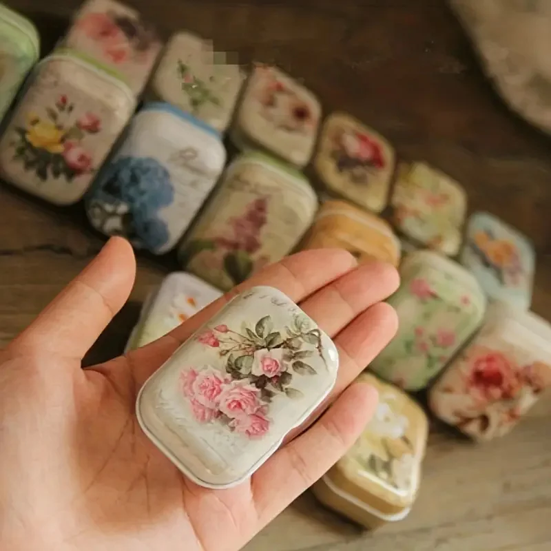 1/10PC Mini Tin Metal Box Sealed Jar Packing Boxes Jewelry Candy Box Small Storage Cans Coin Earrings Headphones Gift Box Rabdom