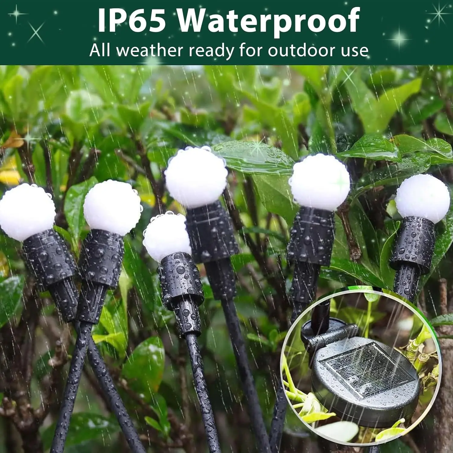 8 szt. Zewnętrzne Lampy Solarne Trawnikowe Lampy Ogrodowe LED Wiatroenergetyczne Lampy Gniazdowe w Kształcie Świetlika do Ogrodu, Trawnika, Krajobrazu, Lampy Świąteczne