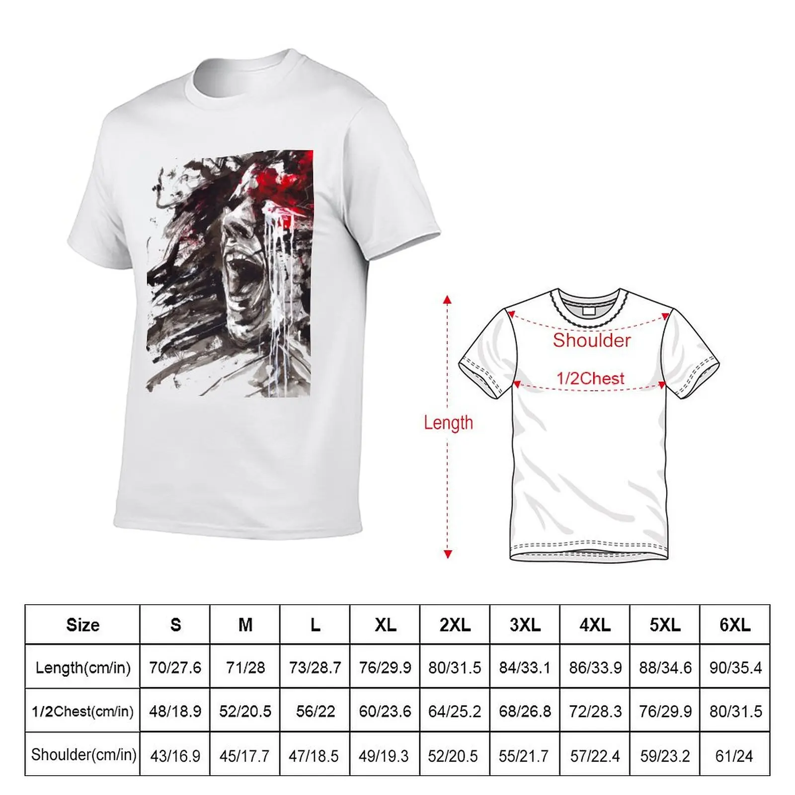 The Pain of Cluster Headache by Agnes-Cecile T-Shirt Lightweight Print T-Shirt