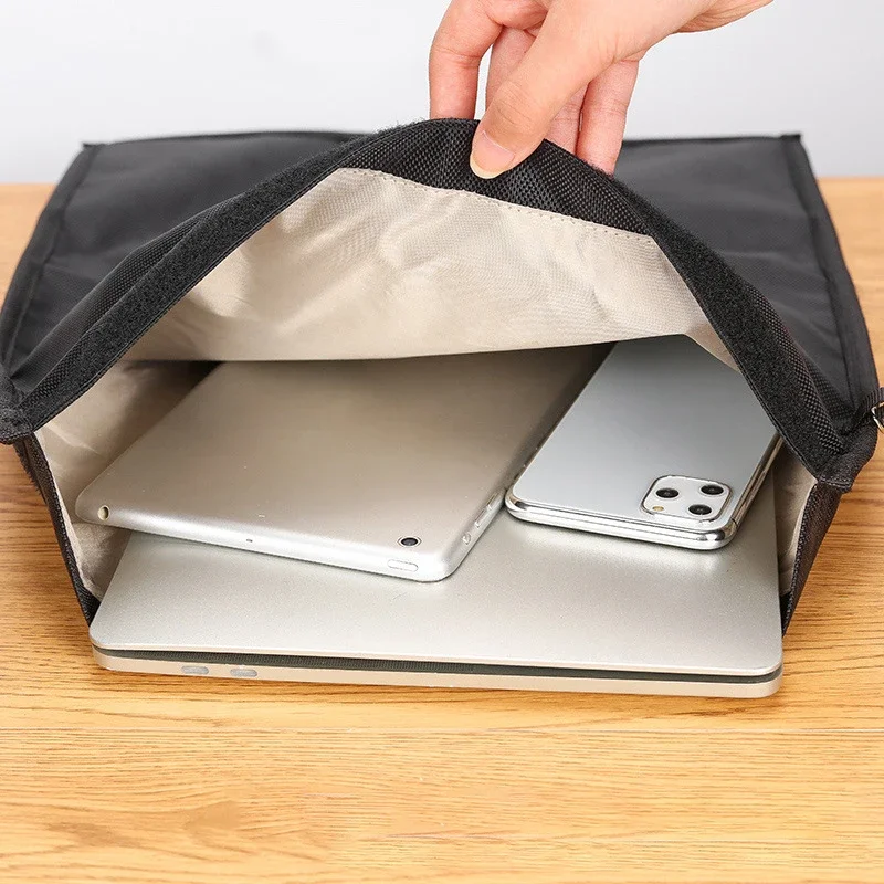 Etui Faraday na notebooka, torba ekranująca RFID, blokująca sygnał, anty-trackingowa na telefony komórkowe, iPady, antyradiacyjna torba do przechowywania kart ID i kluczyków samochodowych.