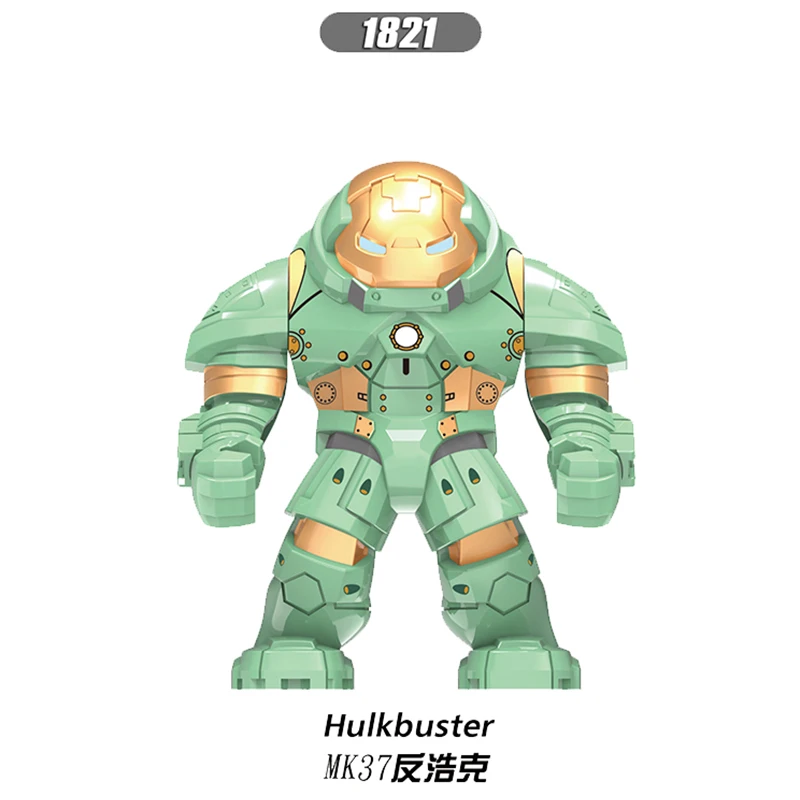 2024 Superhero Iron Hulkbuster Building Blocks Mini Action Figures Marvel Avengers Iron Man War Machine Dolls Model Toy Kid Gift