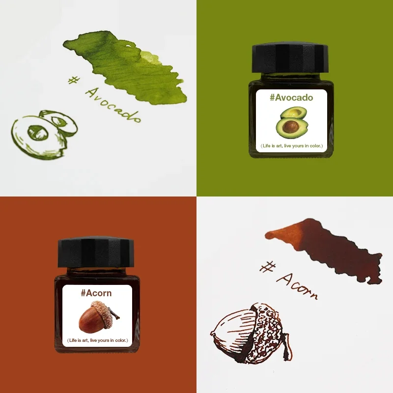 M8RIIMOO Forest Story Pen Non Carbon Ink Dip Pen Color Manga Watercolor Paint Color Ink Does Not Block Pen Student Writing