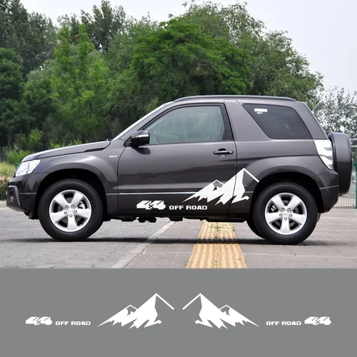 Imagen 1 del producto Calcomanías para puerta de coche, pegatinas para Suzuki Grand Vitara AT MT 4x4, todoterreno, escalador, 4 piezas