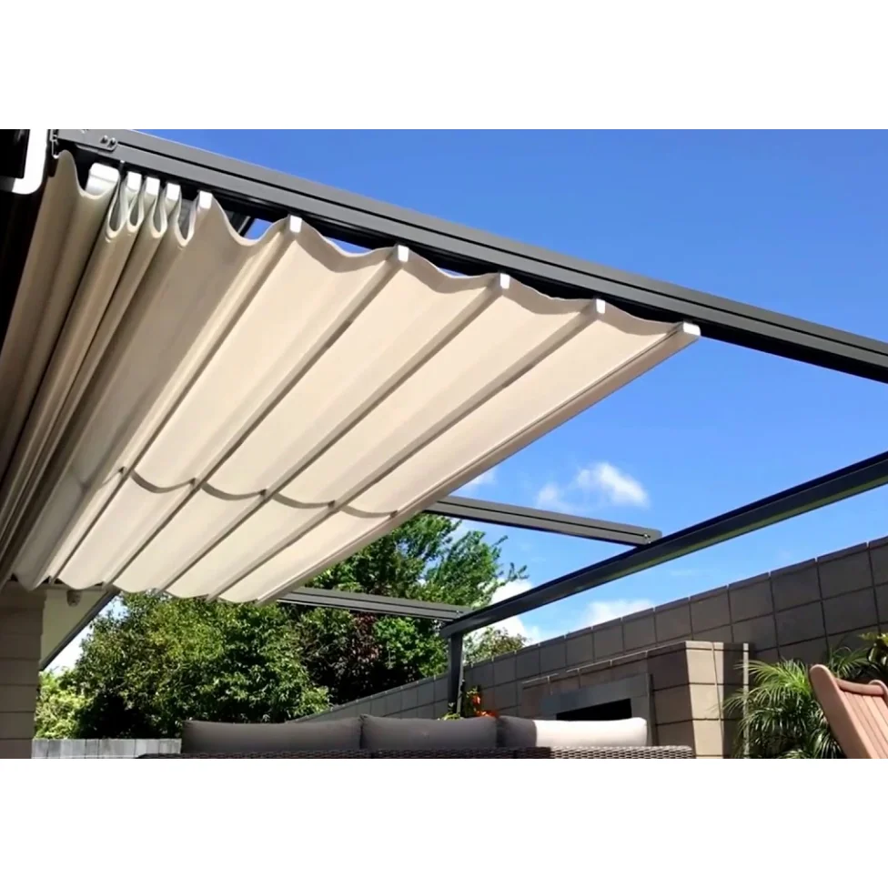 Modern Design Retractable Garden Outdoor Systems Pergola Roof Electric Awning Outdoor with Canopy