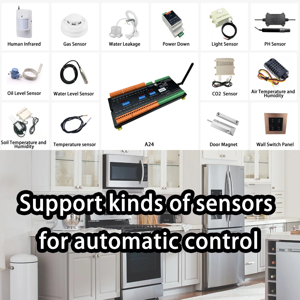Kincony A24 ESP32 termopara typu K tablica przekaลบnikowa moduล inteligentnego asystenta domowego ESPHome Arduino Tasmota RS485 GPIO