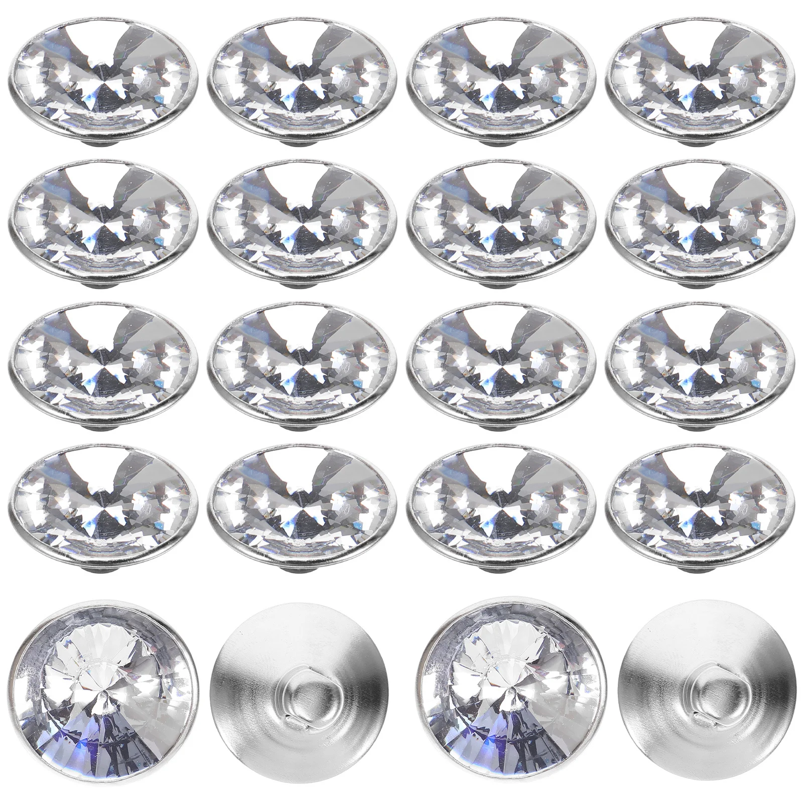 

100pcs Acrylic Edge Buttons Rhinestone Crystal Sofa Tacks Decorative Furniture Diy Craft Button Fasteners For Clothing Sweater