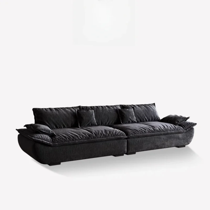 Auckland sailing sofa, large seat deep cream wind modern simple matte cloth, small apartment straight row