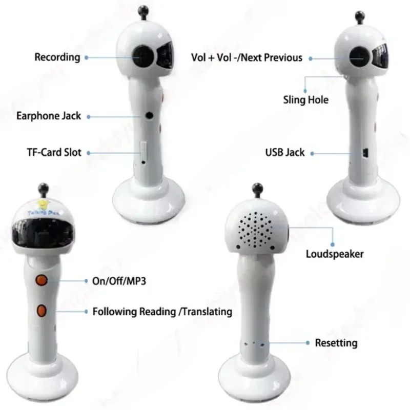 Kids Language Pen / Educational Toy – Supports English, Arabic, Spanish, Korean, Plastic Body, with Audio Books, Develops Langua