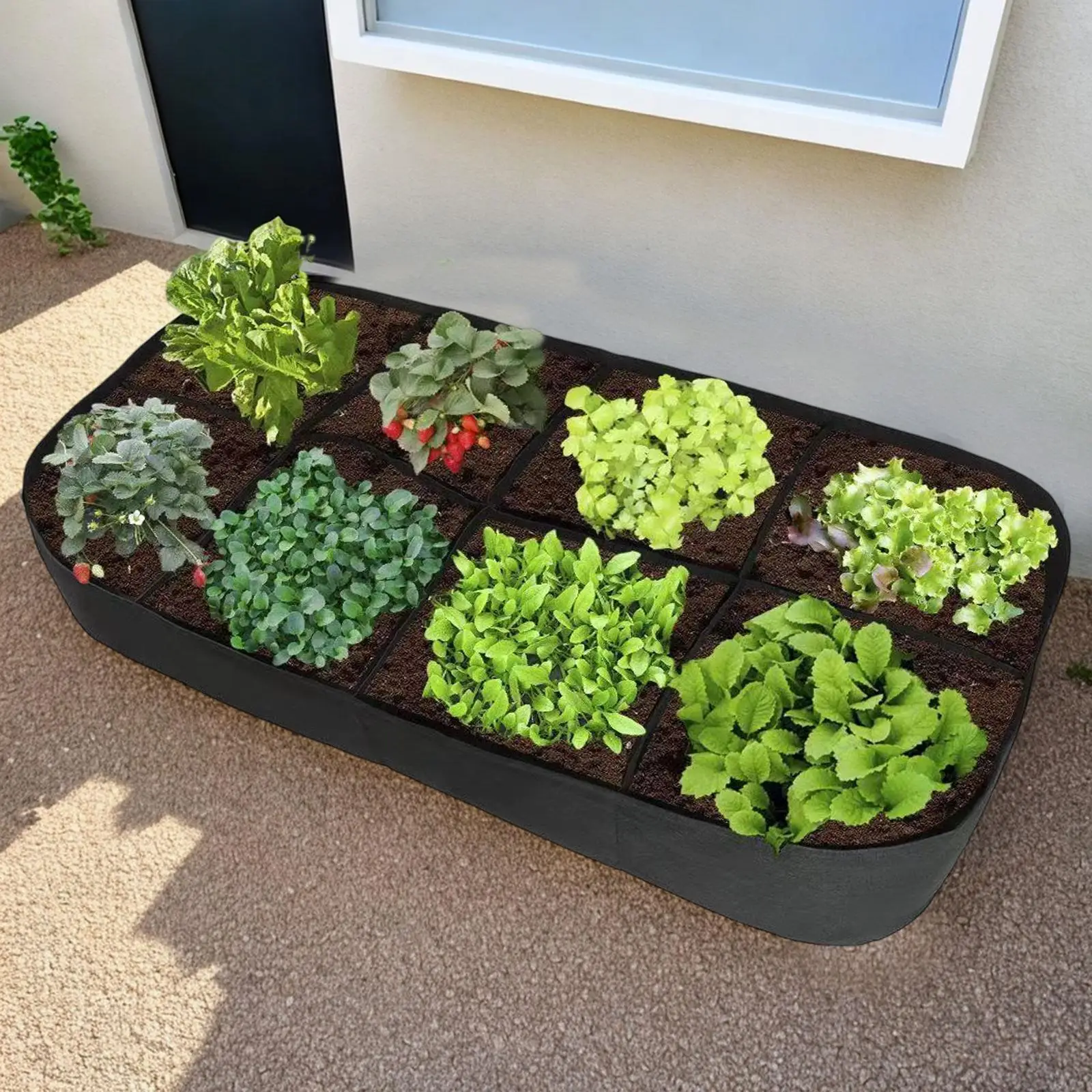 

Felt Raised Garden Bed Gardening Tool for Flowers and Vegetables Plant Grow Bag Non Woven Fabric Plant Pot 47.24x23.62x11.81"