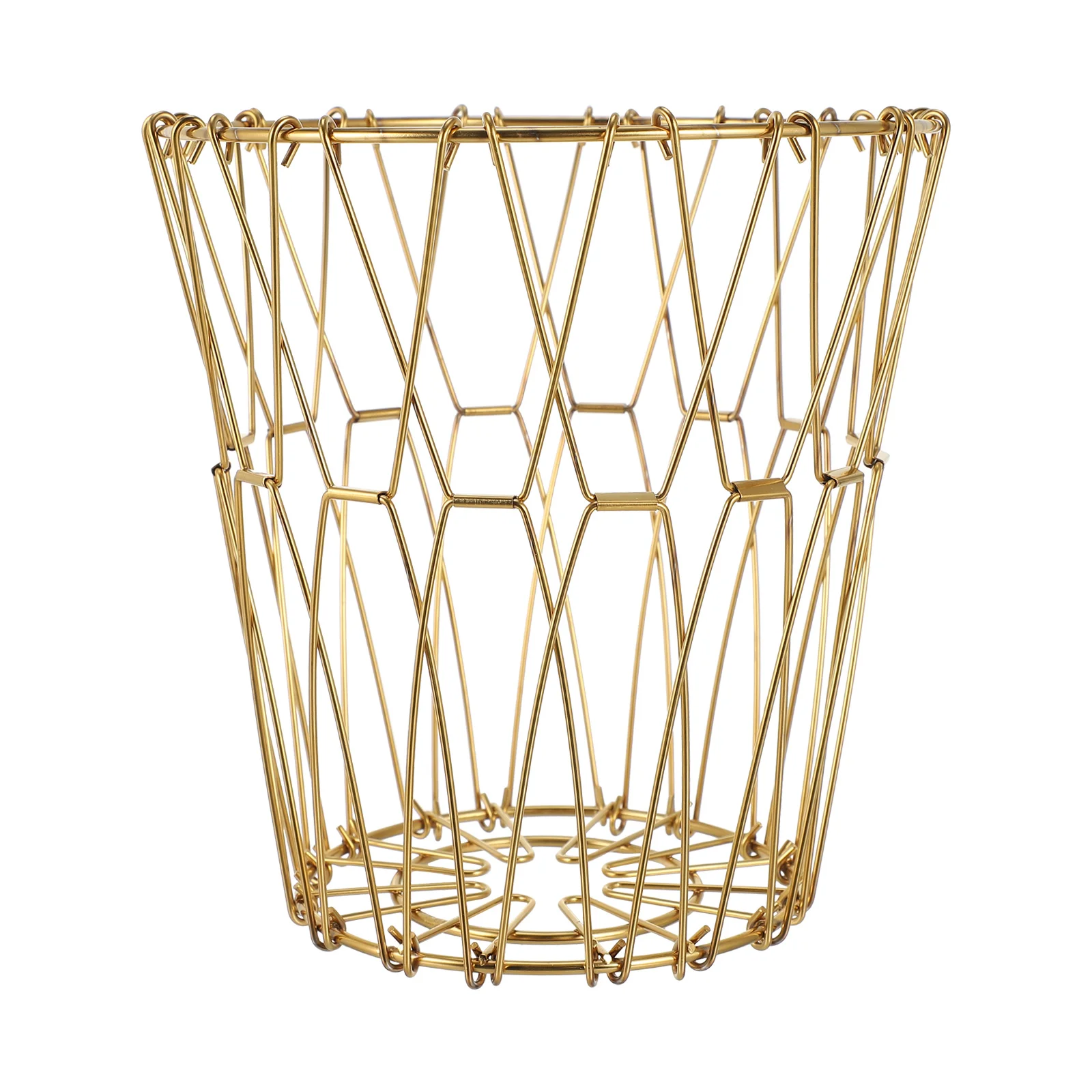 

Fruits Stainless Steel Drain Basket Baskets for Shelves Vegetable Golden Storage