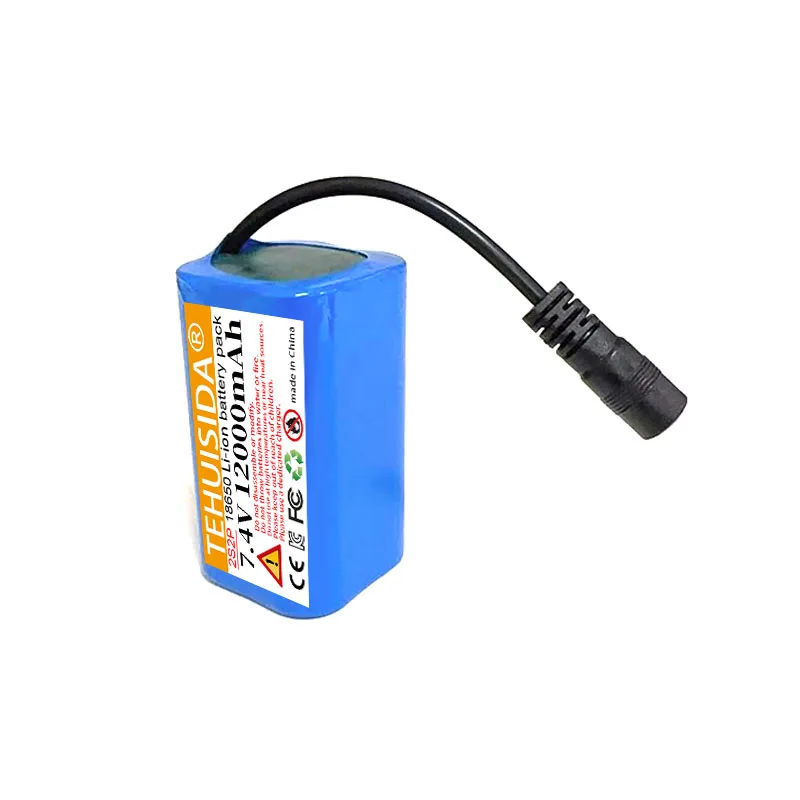 Bait boat battery 7.4V 5200mah 12000mAh lithium ion battery suitable for T188 2011-5 V007 V802 bait boat GPS backup battery 2S2P