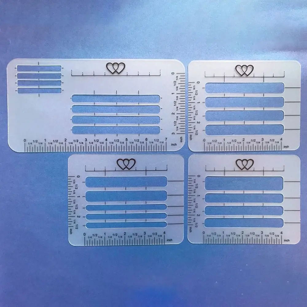 

4/6Pcs DIY Templates Ruler Precision Writing Multi-use Guide Envelope Template Durable Creativity Letter Card Templates Student
