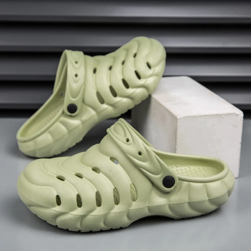 Women Men's Shoes Designer 2026 Summer Non-Slip Outdoor Sandals Closed Toe Shit Feeling Beach Slippers Thick Bottom Soft Bottom