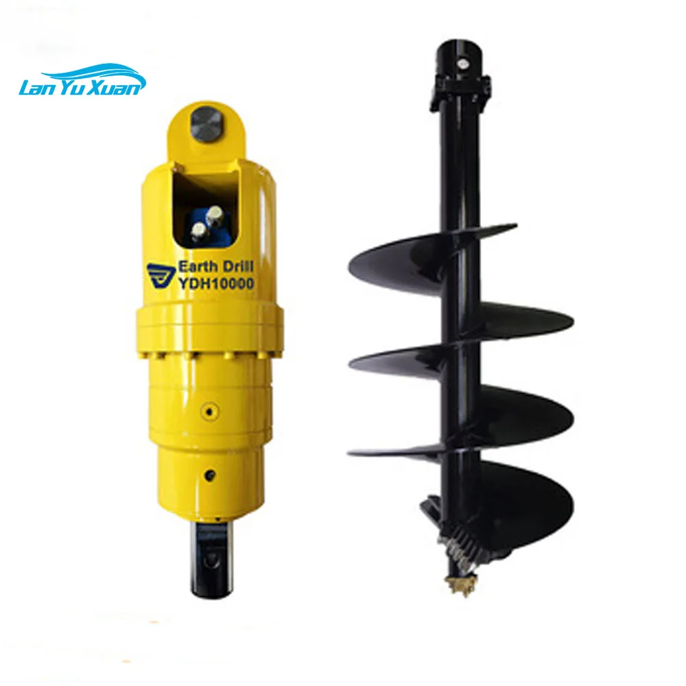 Excavator Attachment Hydraulic Auger Power Head Power Drill