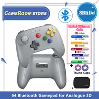 Controlador 8Bitdo gris, gamepad Bluetooth 64 para Analogue 3D, Switch/Switch 2, Windows y Android, gamepad Bluetooth N64
