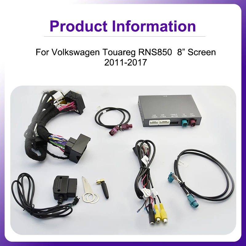 AUTOTOP Drahtlose CarPlay Android Auto Interface Decoder Für VW Volkswagen Touareg RNS850 2011-2017 Airplay Spiegel Link Bluetooth – Detail 4