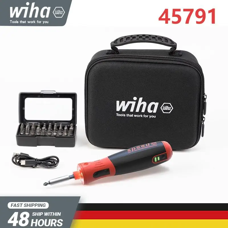Wiha 45791 Electric Screwdriver SpeedE PocketDrive 31 pcs 1.0 Nm + 5.0 Nm .Type-C Charging Connector .