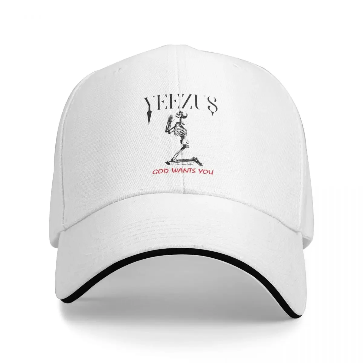 Kanye West Yeezus Skeleton Baseball Caps Fashion Sandwich Hats Unisex Style Adjustable Hats Cap Sport