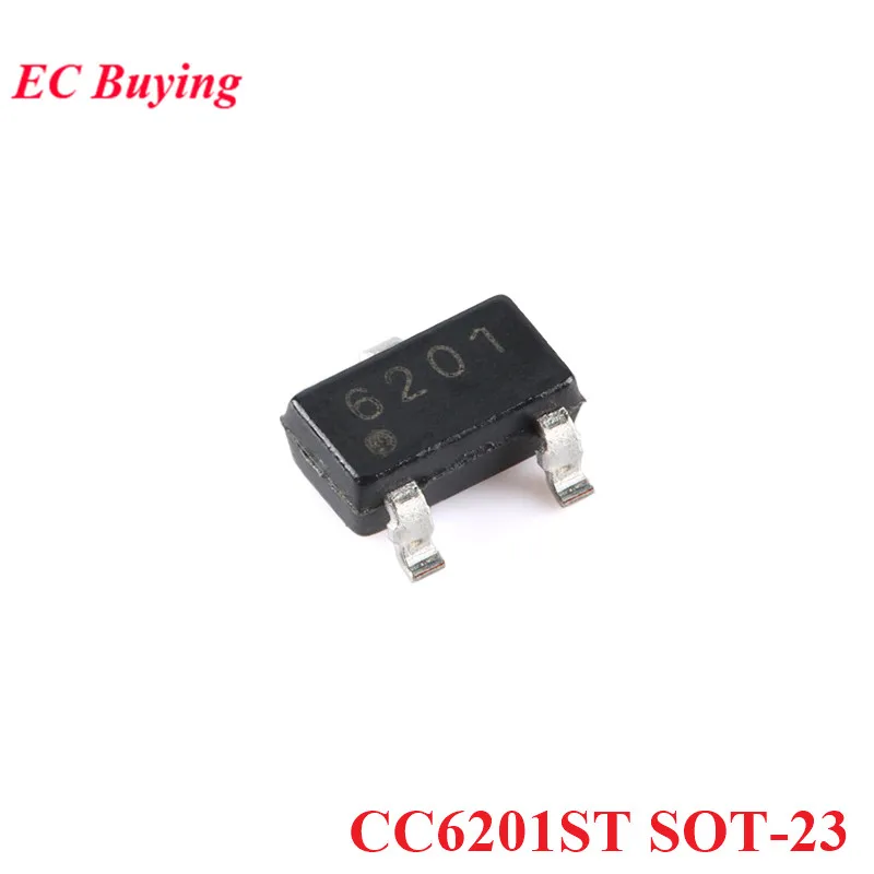 10-100 unidades CC6201ST SOT-23 CC6201 6201 SOT23 Sensor de efecto Hall de baja potencia multipolar, chip IC nuevo original