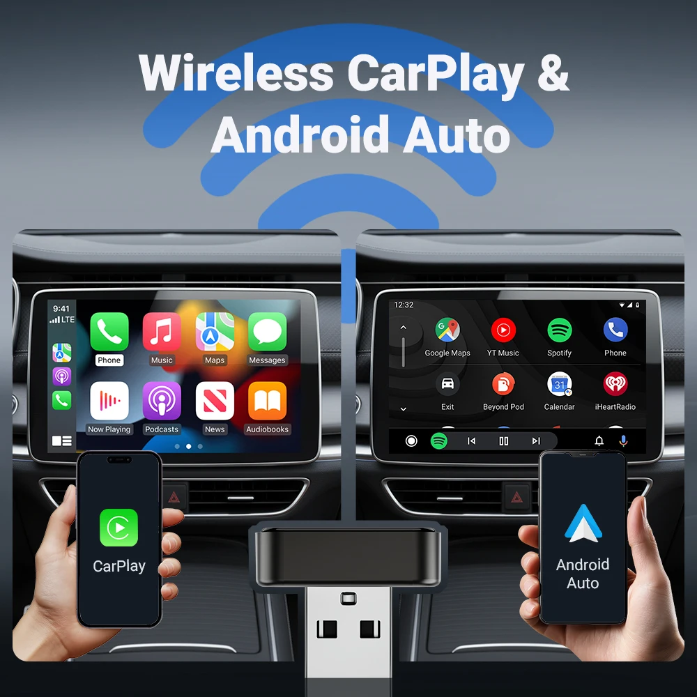 XUDA New Wireless Android Auto Adapter Smart Mini Box Plug And Play Universal For VW Toyota Nissan Honda Ford Benz 2025