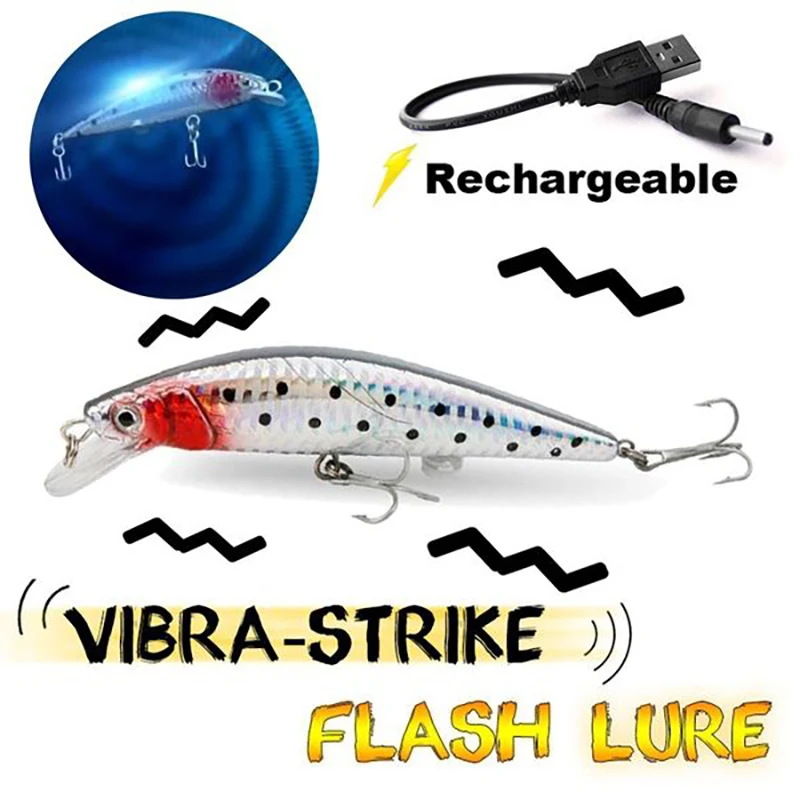 New 13CM Fishing Bait Electric Auto Swimming Luress 4-Segment Wobblers For Outdoor Sport Swimbait Fishing Lure USB Rechargeable