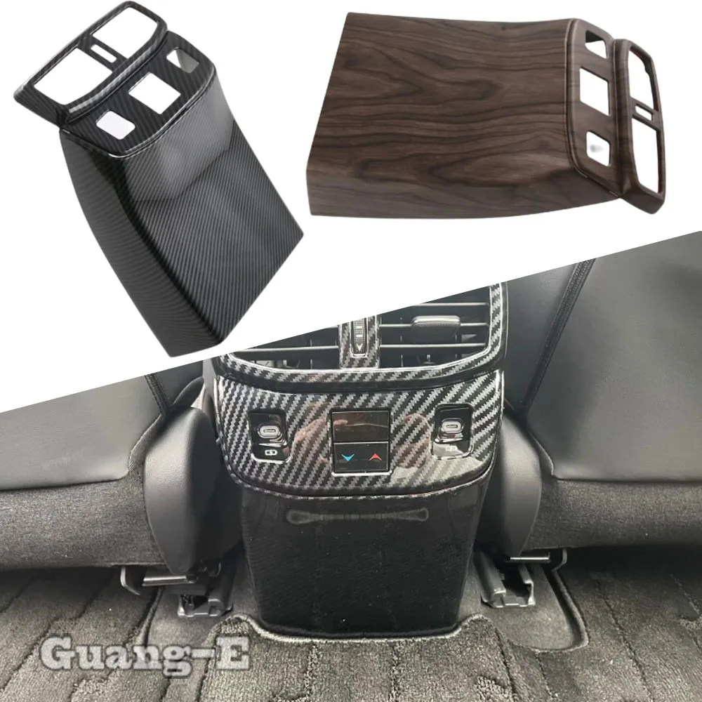 For Lexus RX 350 350h 450h+ 500h 2022 2023 2024 Carbon/Peach Wood Car Rear Air Conditioning Outlet Trim Frame Stick Accessories