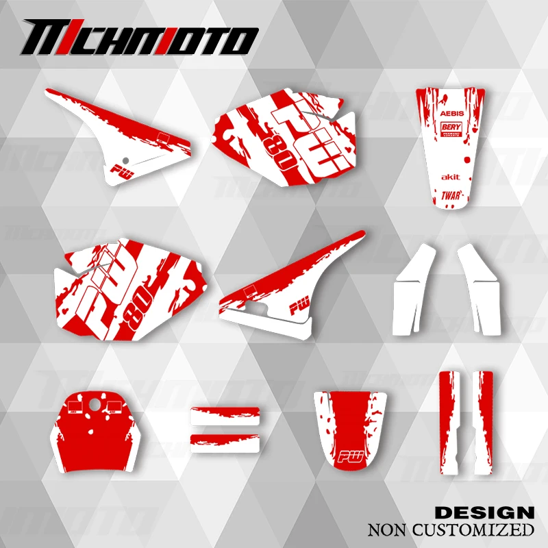 

MCHMFG For YAMAHA PW80 PW 80 Graphics Decals Stickers Motorcycle Background Custom
