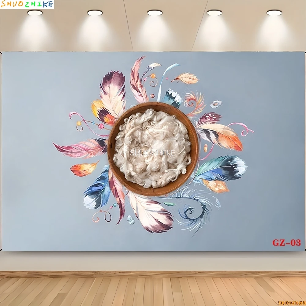 SHUOZHIKE bebé recién nacido cesta Floral fotografía telones de fondo accesorios niños fiesta de cumpleaños foto estudio fondo LZ-01