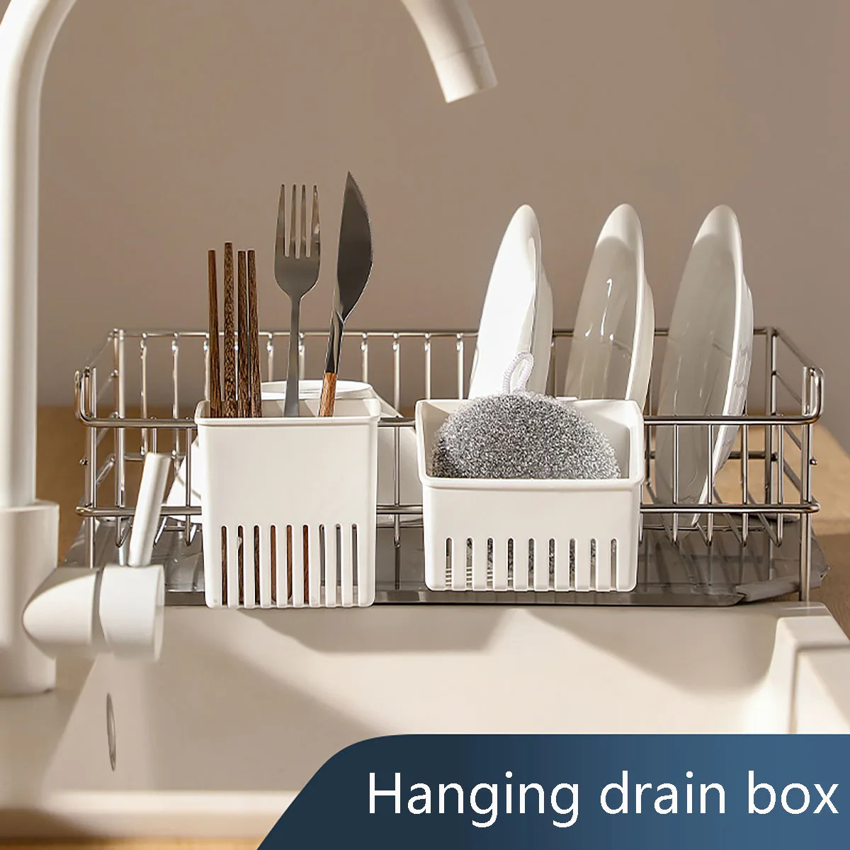 Cup Hanging Rack Home Wall-mounted Upside-down Draining Cup Multifunctional Storage Rack Nail-free Drinking Fountain Living Room