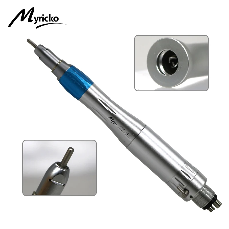 Dental Low Speed Handpiece External Push Button Single Water Spray Contra Angle 2/4 Holes Air Motor Dental Equipment