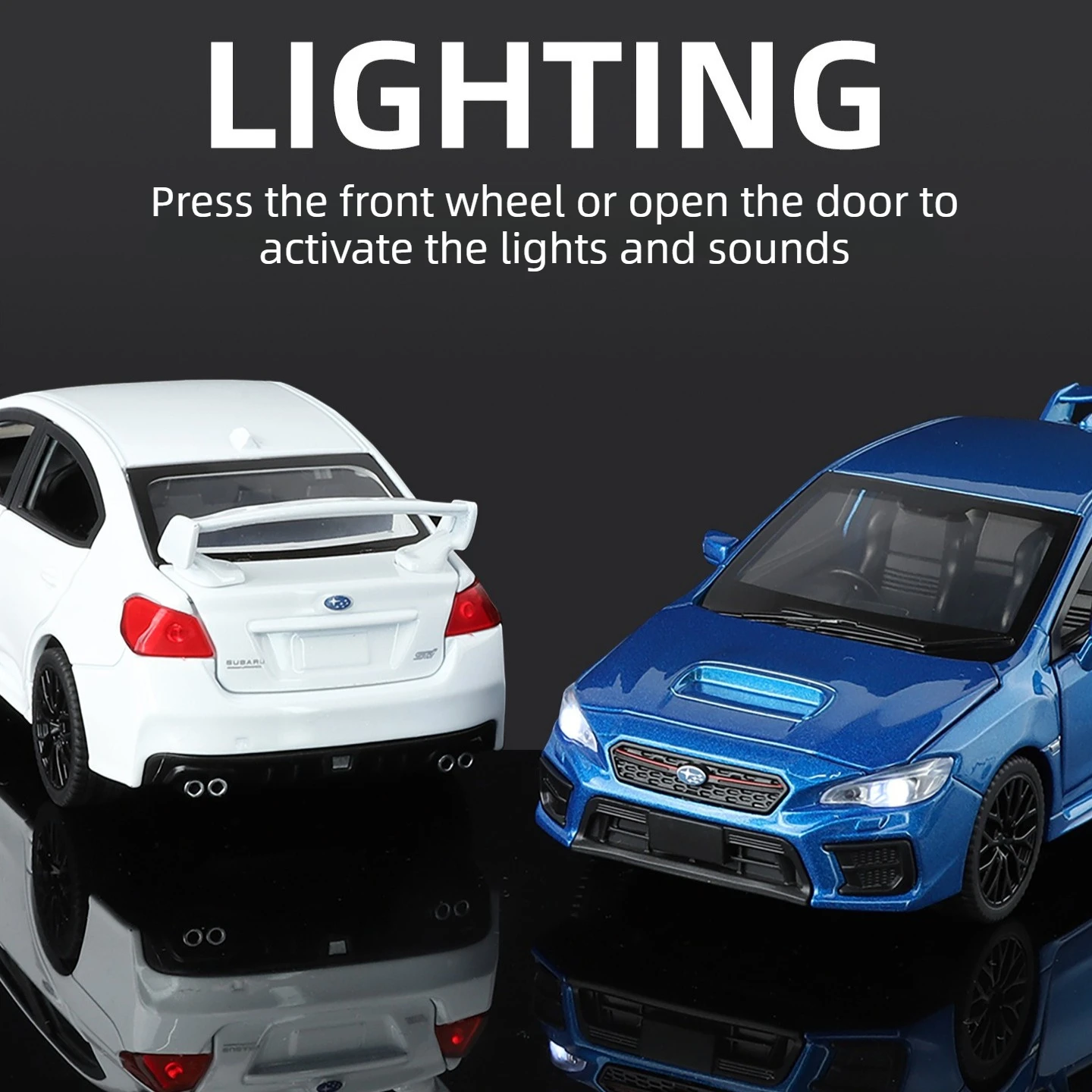 1:30 Subaru WRX STI Alloy Car Model Ornament Toy Gift Diecast Alloy Car Model Collectible