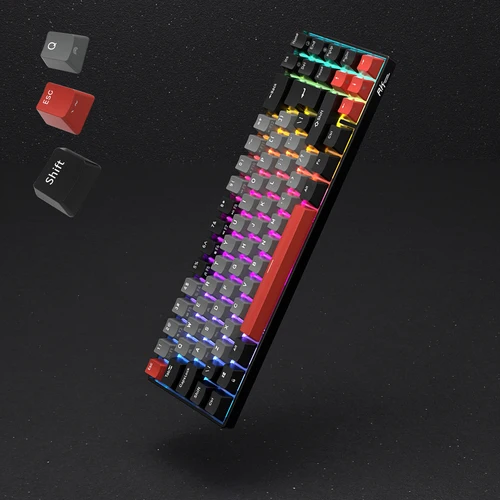 Imagen 2 del producto RK71 ROYAL KLUDGE 2,4G teclado mecánico inalámbrico con diseño ISO retroiluminado RGB teclado para juegos intercambiable en caliente PBT teclas personalizadas