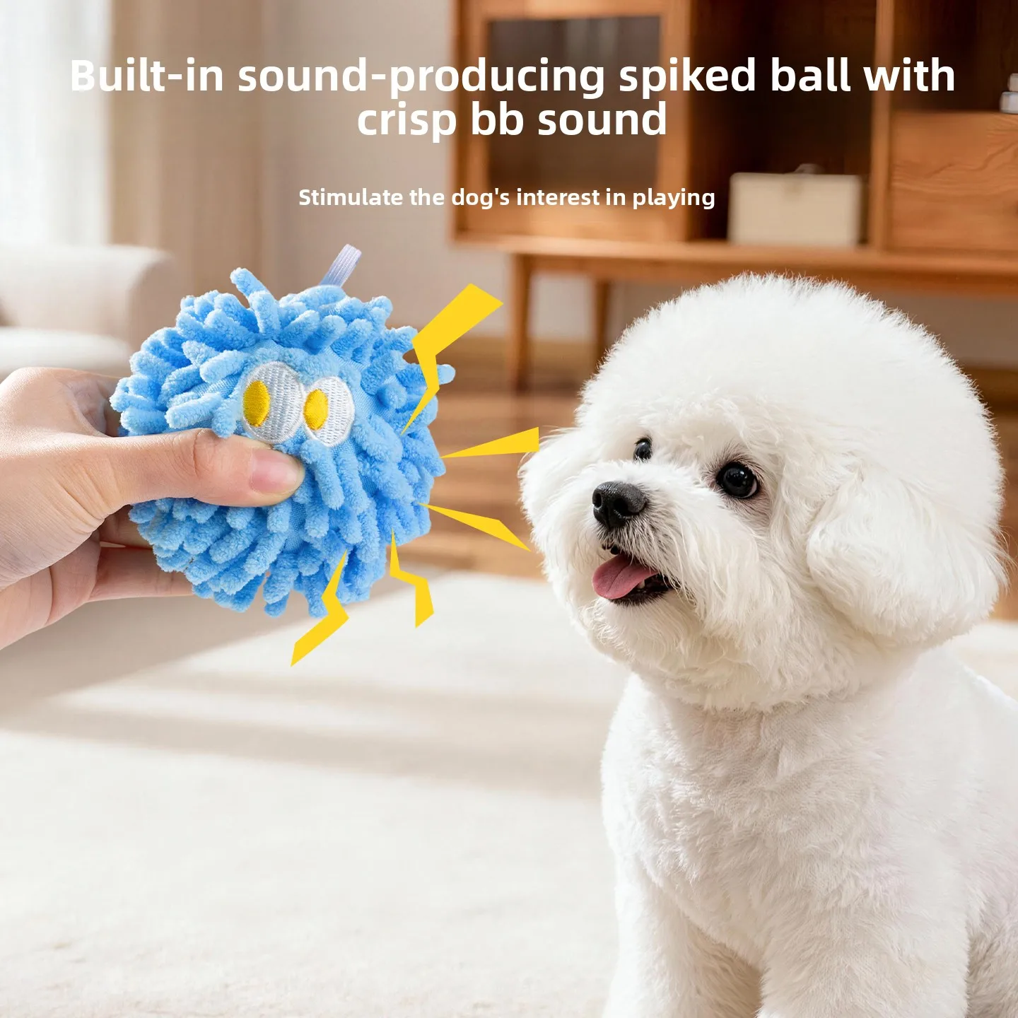 Dog toys ball, vocalizing teeth grinding, chewing and borement relief tool, mop teasing dog ball, medium and small dog