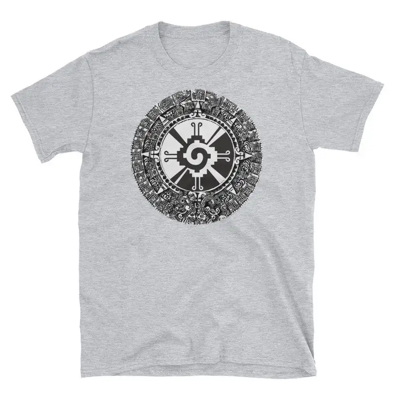 Hunab Ku Aztec Mayan Calendar Symbol T-Shirt Combine Fun Printed Shirt Men's And Women's Short Sleeve T-shirts