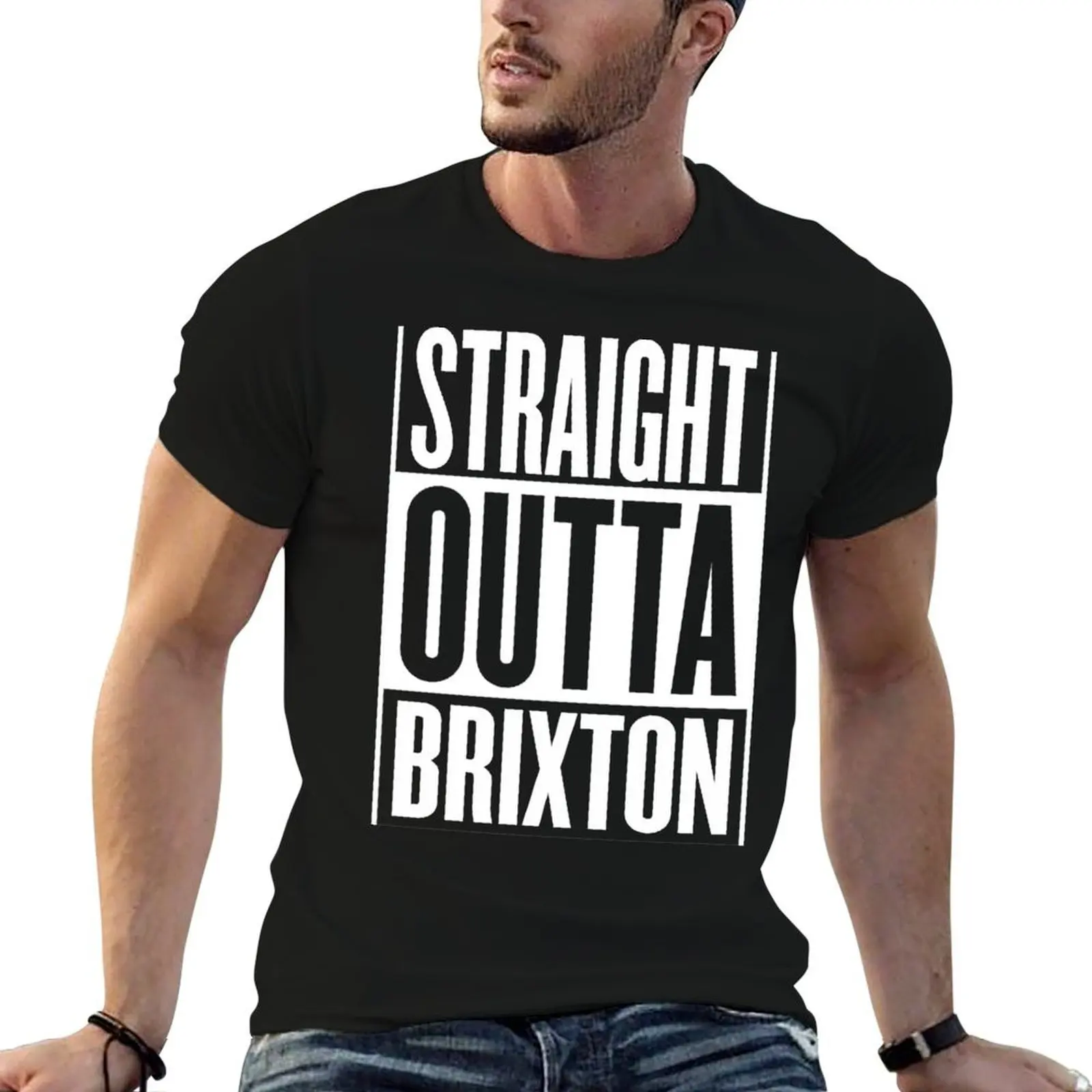 

Straight Outta Brixton. T-Shirt essential t shirt cotton t shirts man 100% T-Shirt