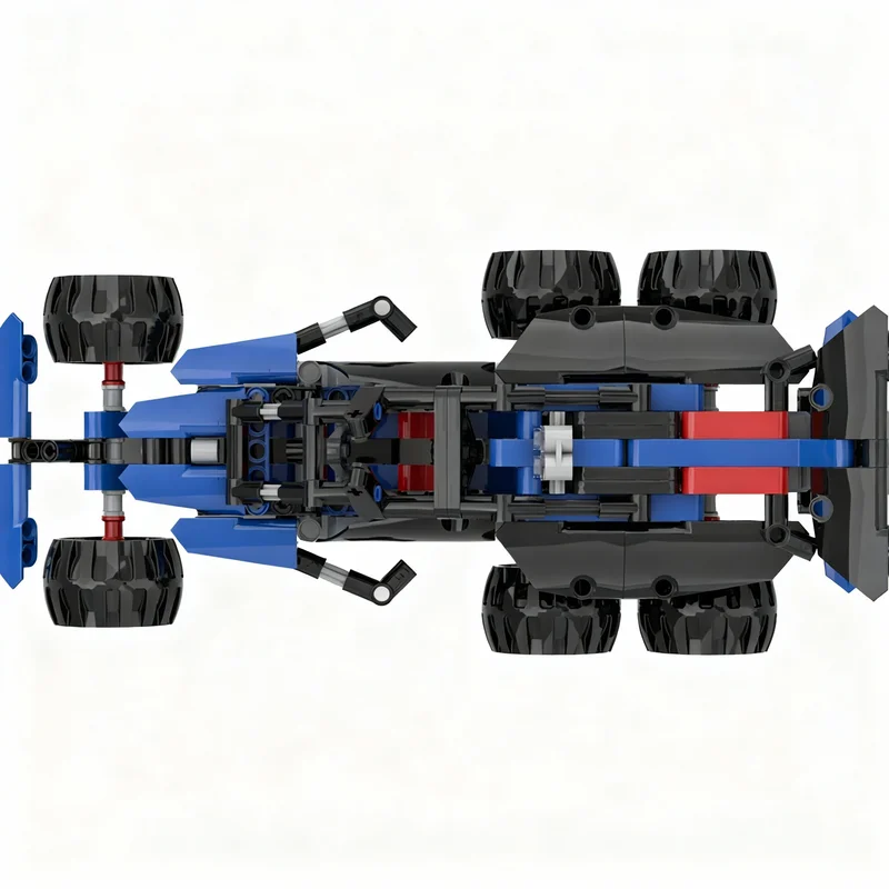 244개 MOC 더블 풀백 킹 테크니컬 모델 블록 장난감 DIY 크리스마스 선물 건설 아이디어 창의적 교육