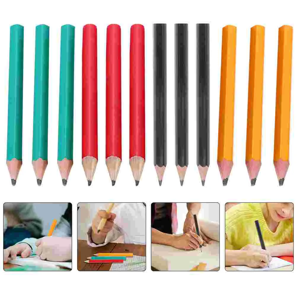 Lápiz Jumbo portátil para niños, 60 piezas, escritura, pantalones cortos de jardín de infantes, medio plástico, preescolar, bebé pequeño