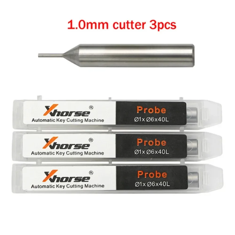 3pcs 1.0mm 1.5mm 2.0mm 2.5mm Milling Cutter Probe for Xhorse CONDOR XC MINI Plus Dolphin XP-005 XP-007 Key Cutting Machine