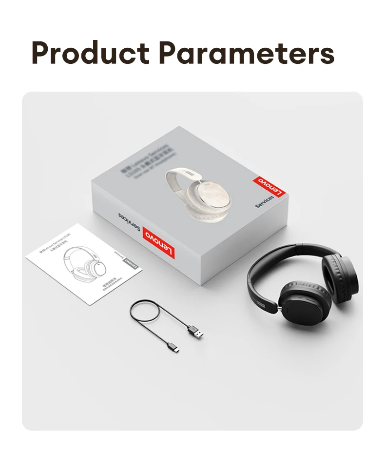 Lenovo LS105 Gaming Wireless Headphone with Mic 30H Over-Ear Headphones Bluetooth 6.0 Foldable HIFI Sound Sport Earphones Choice