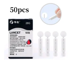 50Pcs Sterile Lancets Kit for 28G Pen Glucose Meter Disposable Needles Measuring Blood Sugar Level Medical Diabetes Accessories