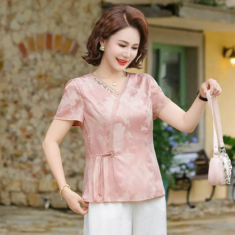 

Women's New Printed T-shirt Short-sleeved Thin Top