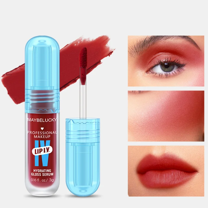 6 kolorów Velvet Mist Lip Mud, matowa szminka w kształcie kuli Lip Glaze długotrwały błyszczący uniwersalny makijaż do oczu usta twarz