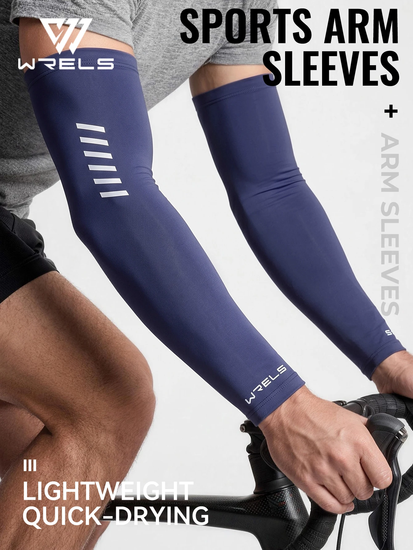 WRELS Fahrrad-Armstulpen, UV-Schutz, Sonnenschutz, zum Laufen, Fahren, Angeln, leichte Basketball-Armschützer, Sport-Armstulpen – Detail 4