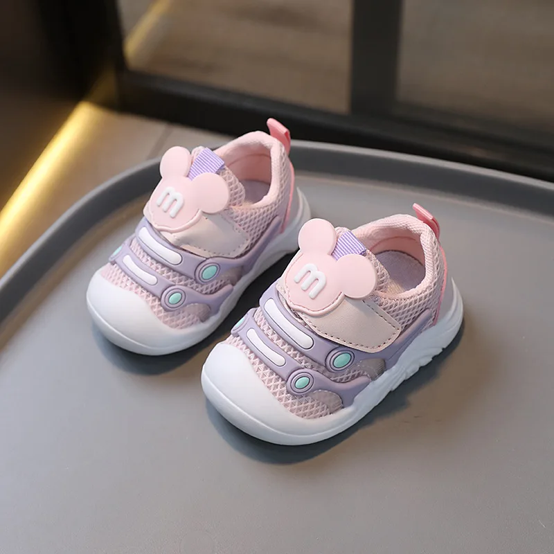 Girls Shoe Breath Kid Sneaker 2024 Spring New Kids Shoes Antiskid Baby Walking Shoes Soft Sole Sneakers Casual Shoe Кроссовки