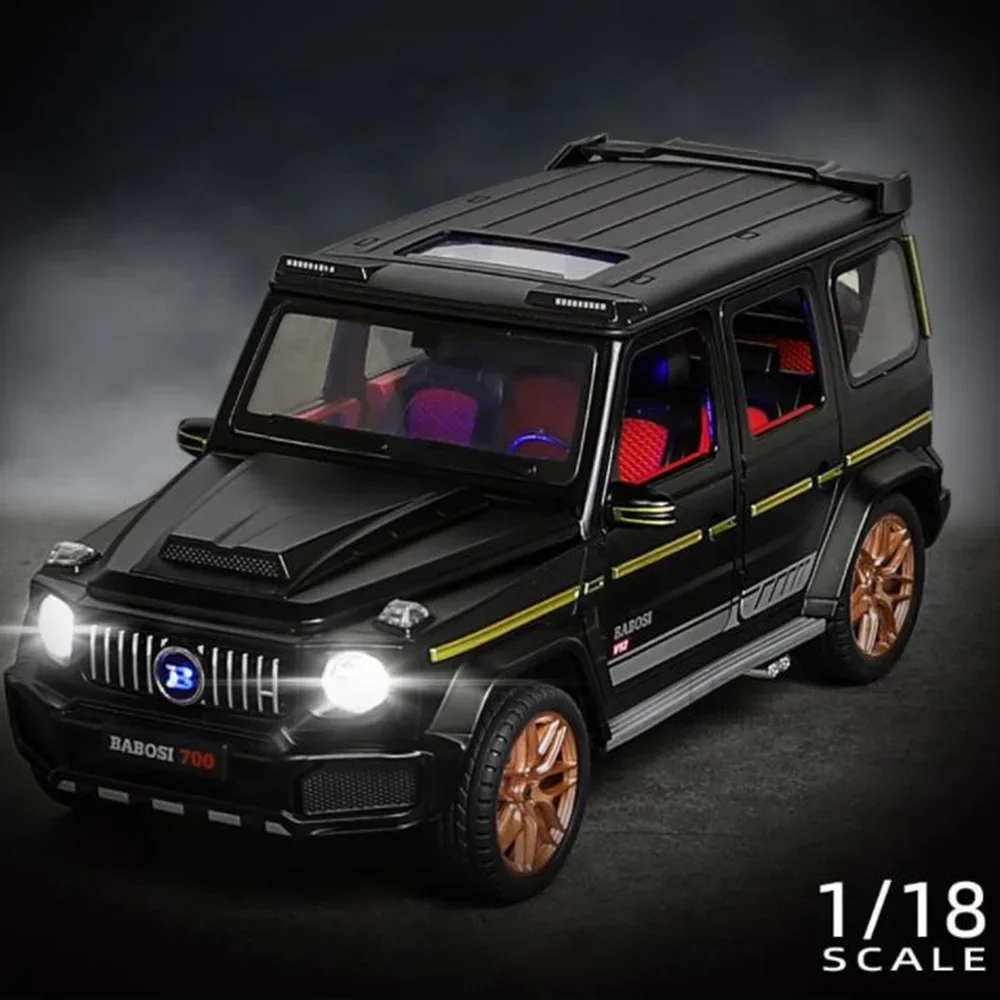 1/18 G700 Simulation Alloy Car Model Automobile Simulated Off-road Vehicle Models Toy Children's Gifts 7 Doors Opened Decoration