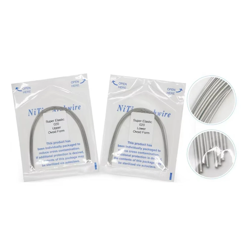 20bags/200pcs Dental Orthodontics Archwire Niti Preformed Superelastic Nickel Titanium Arch Wires