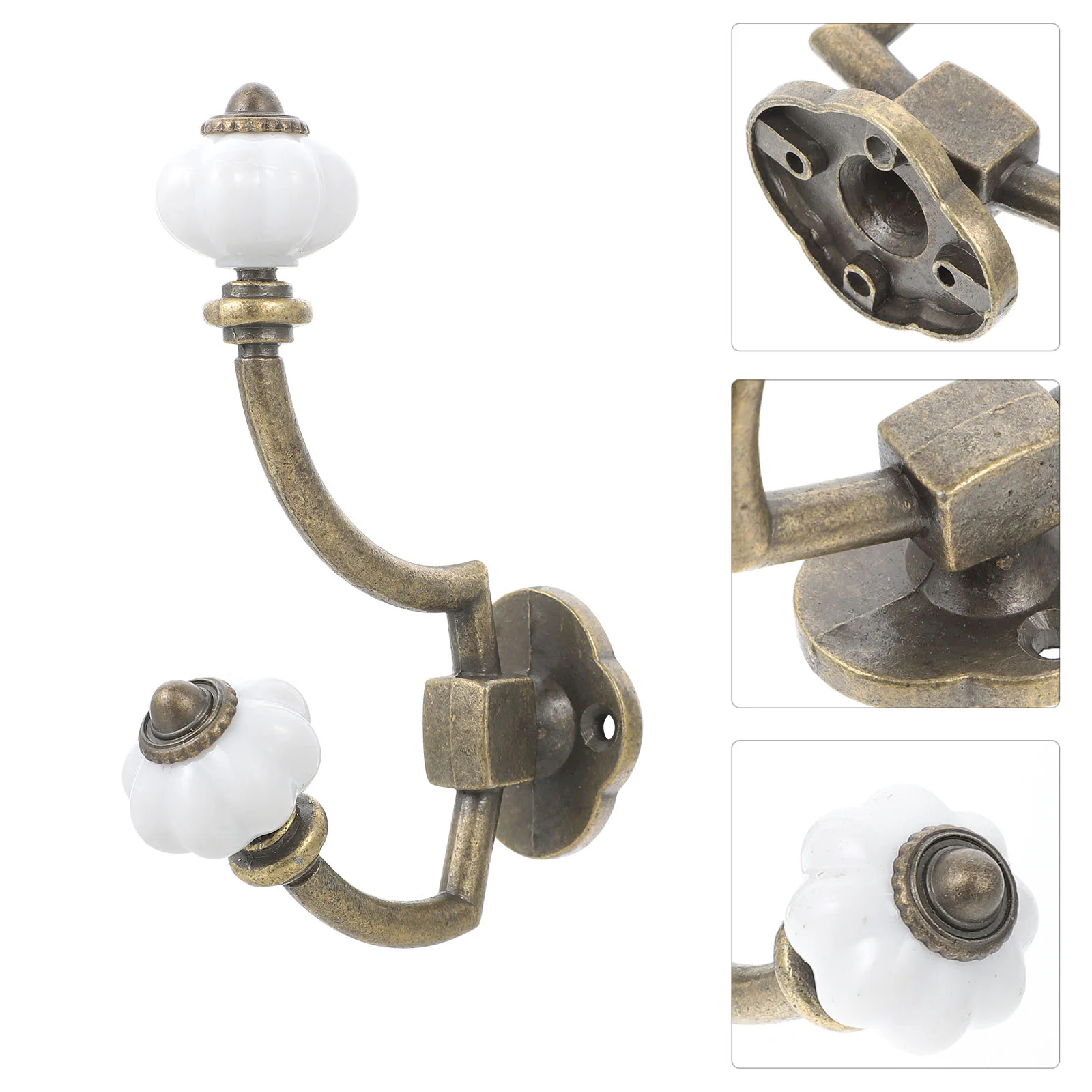 

2 Pcs Kitchen Utility Coat Hook Clothes Rack Vintage Decor Home Hooks Multi-functional Hangers