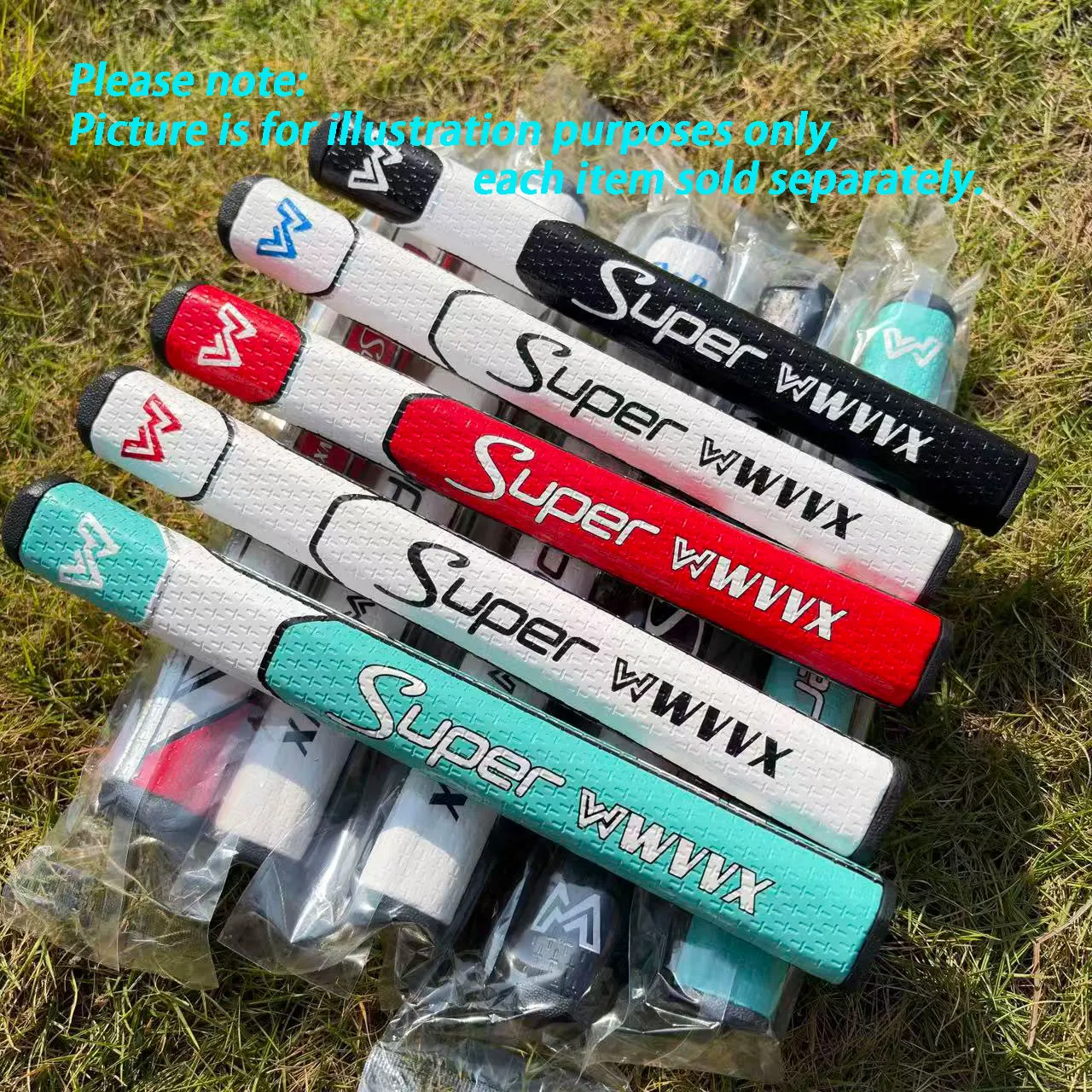 WVVX Super Golf Putter Grip Non Slip Rubber Tour Putter Grips Multiple Colors Single Sale